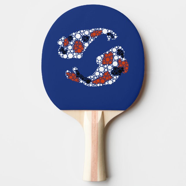 Koi Fish In Dots Ping Pong Paddle (Front)