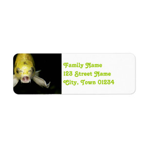 Koi Fish in Japan Return Address Label