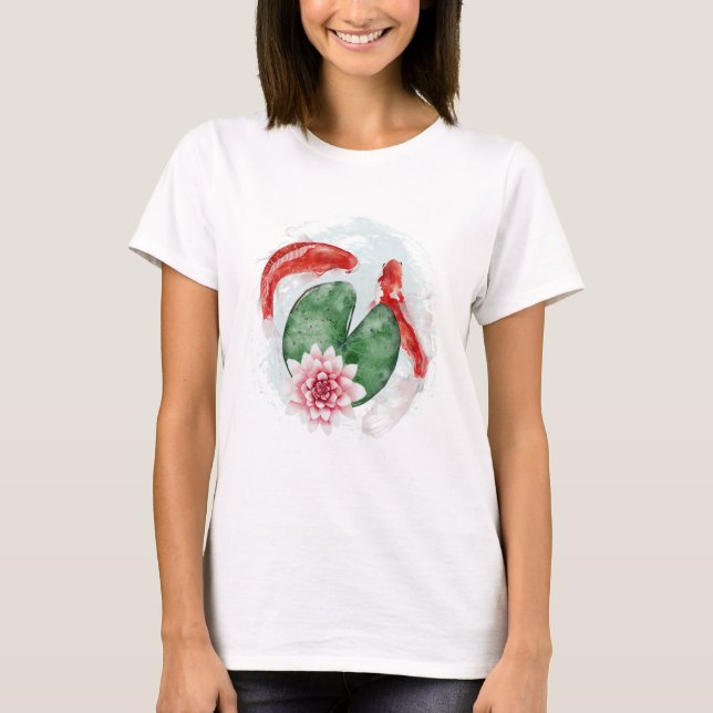 Koi Fish Japanese Artwork T-Shirt (Front)