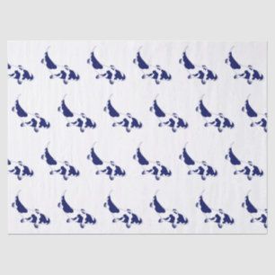 Koi Fish Karp #1 DIY Colours Blue Tissue Paper