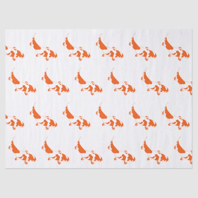 Koi Fish Karp #1 DIY Colours Orange Tissue Paper (Front)