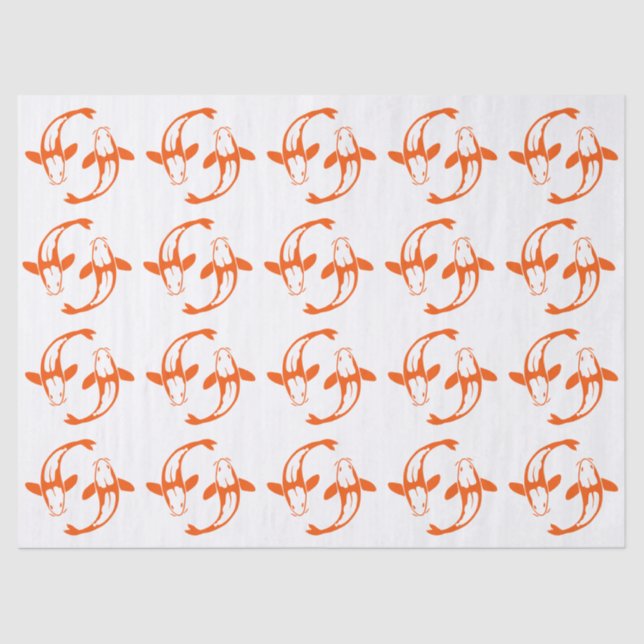 Koi Fish Karp #2 DIY Colours Orange Tissue Paper (Front)