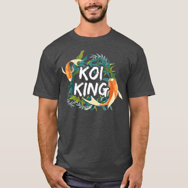 Koi Fish King Japanese Garden Kois Pond Sanke T-Shirt (Front)