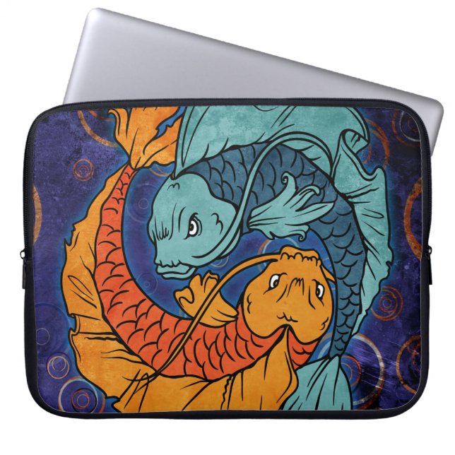 Koi Fish Laptop Sleeve (Front)