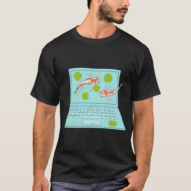 Koi fish laptop T-Shirt (Front)