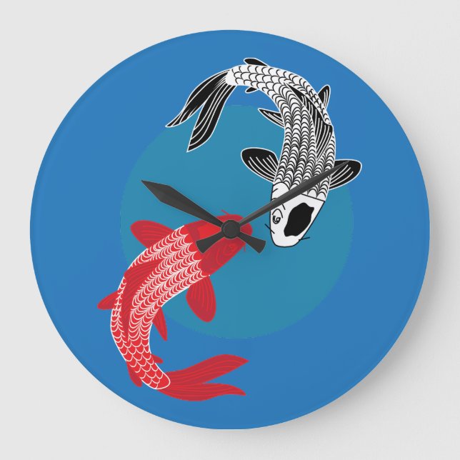 Koi Fish Large Clock (Front)