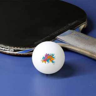 Koi Fish Lotus Cherry Blossoms Ping Pong Ball