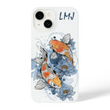 Koi Fish & Lotus Phone Case – Customisable