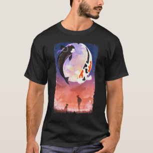 Koi Fish Moon Dog Japanese T-Shirt