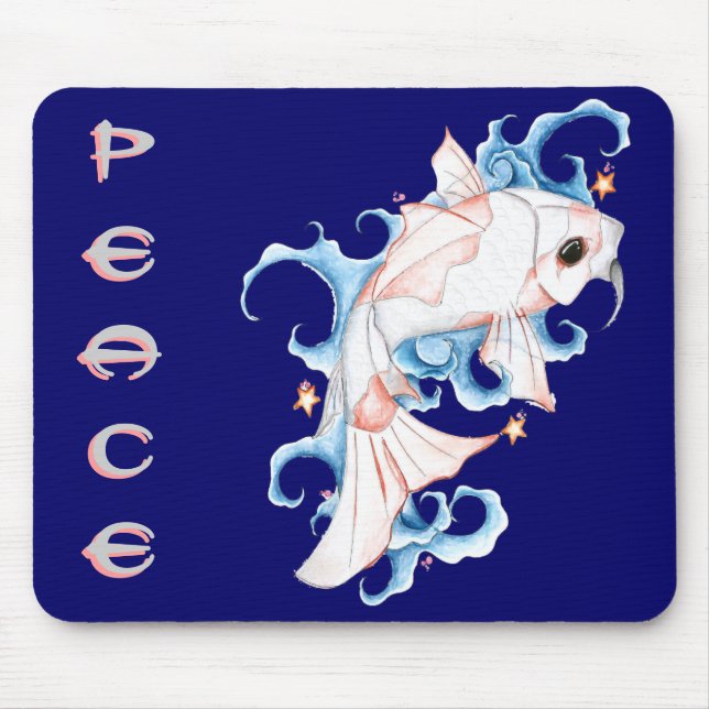 Koi Fish Mouse Pad (Front)