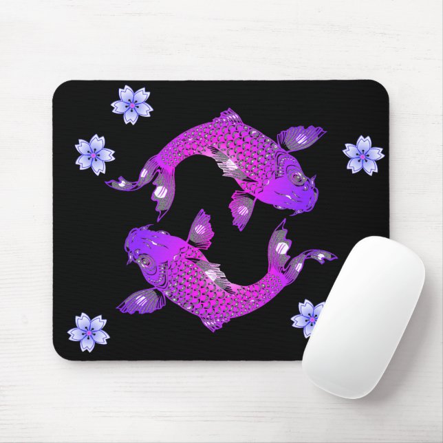 Koi fish mouse pad (With Mouse)