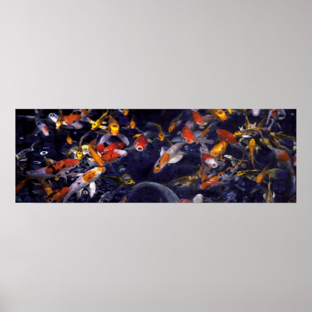KOI FISH OVER FLOWING POSTER (Front)