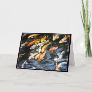 Koi Fish Painting Greeting Card