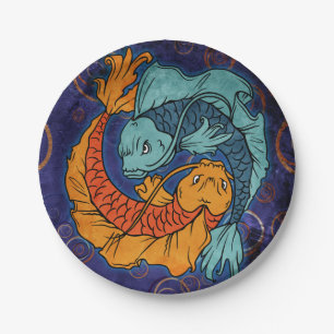 Koi Fish Paper Plate