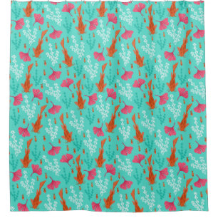 Koi fish Pattern Shower Curtain