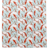 Koi fish Pattern Shower Curtain