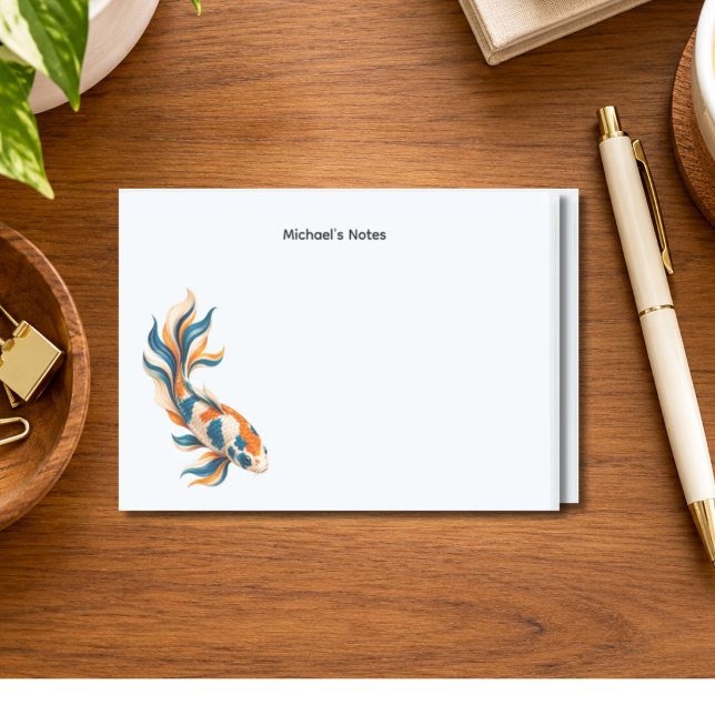 Koi Fish Personalised Post-it Notes (Creator Uploaded)