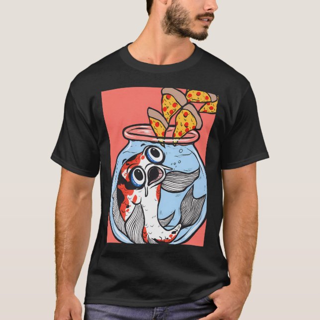 Koi Fish Pizza T-Shirt (Front)