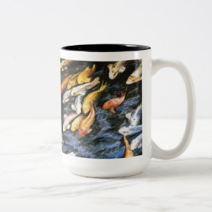 Koi Fish Pond Art Painting Mug