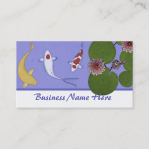 Koi Fish Pond Business Cards