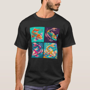 Koi Fish Pop Illustration Colourful Animal Women T-Shirt