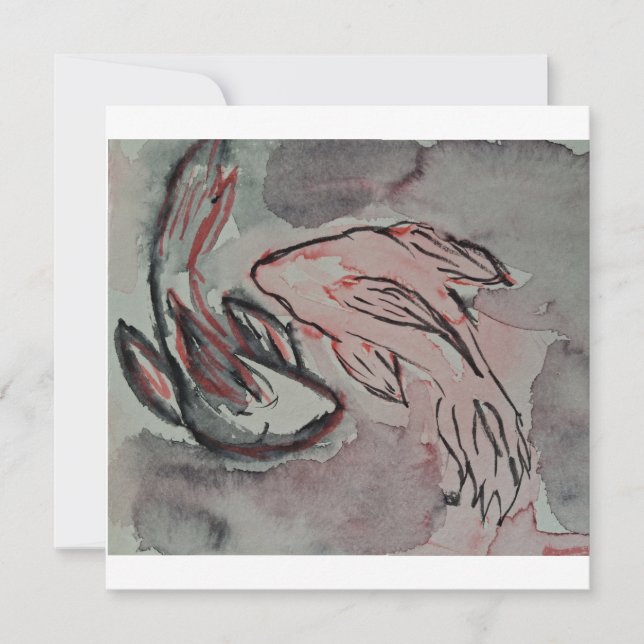Koi Fish Postacrd Holiday Card (Front)