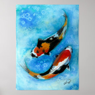 koi fish poster