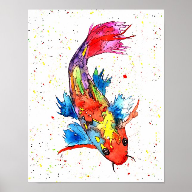 Koi Fish Poster - 11"x14" (Front)