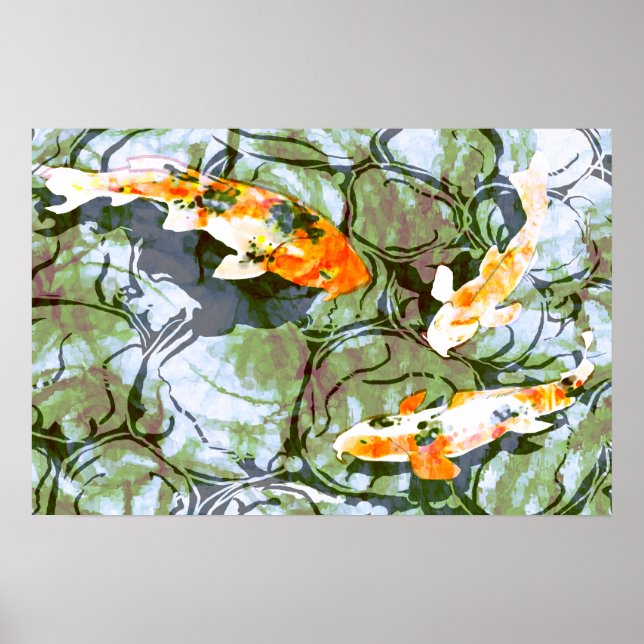 Koi Fish Poster Print (Front)