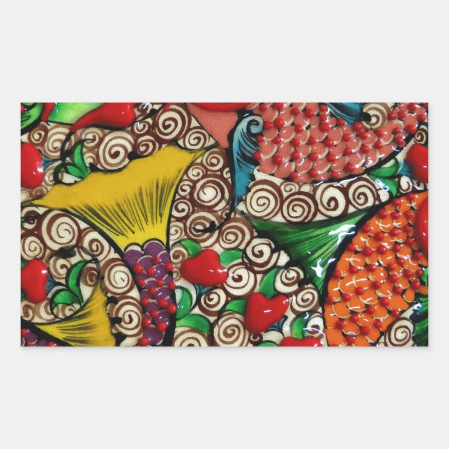 Koi Fish Rectangular Sticker (Front)