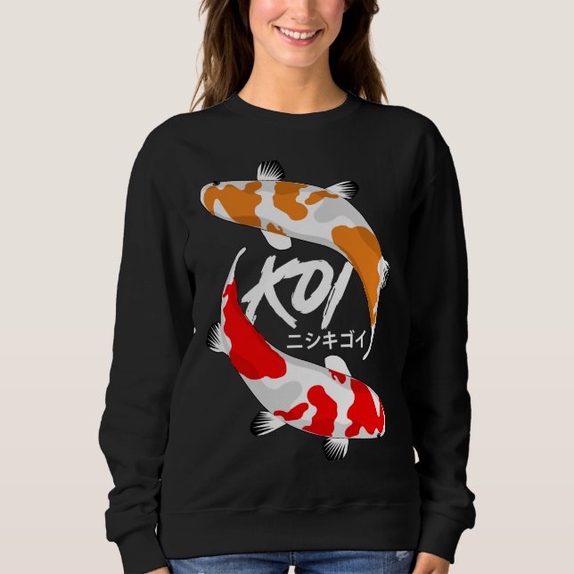 Koi Fish Red And Orange Sweatshirt (Front)