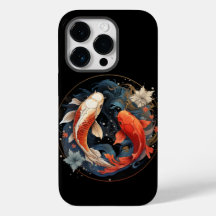 Koi Fish Red White Ying Yang Japanese Water Flow