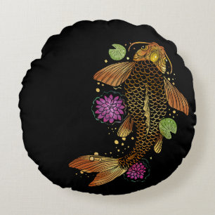Koi Fish Round Cushion