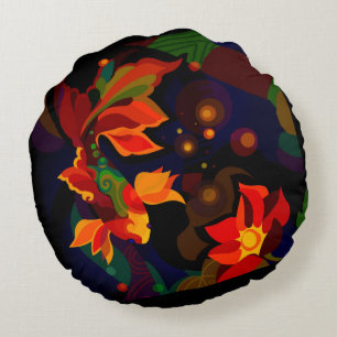 Koi fish round cushion