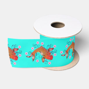 Koi fish satin ribbon