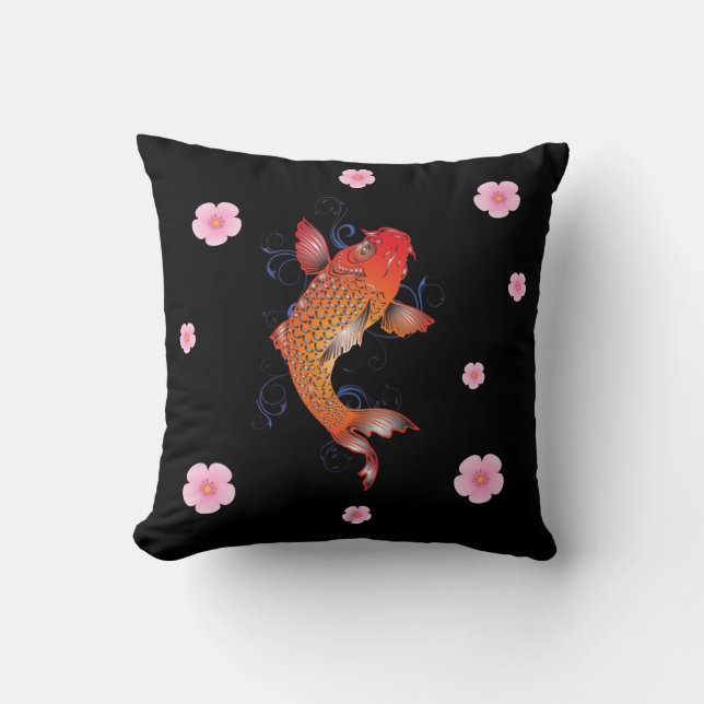 Koi Fish Sealife Cushion (Front)