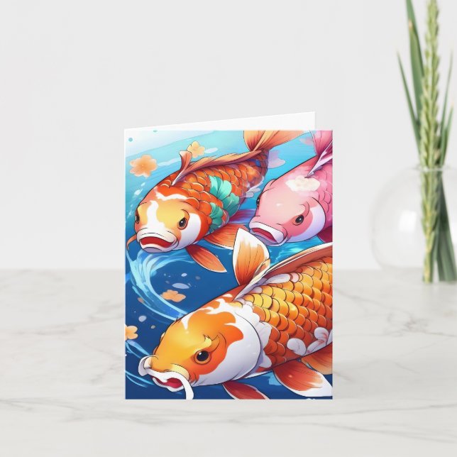 Koi Fish Study R Card (Front)