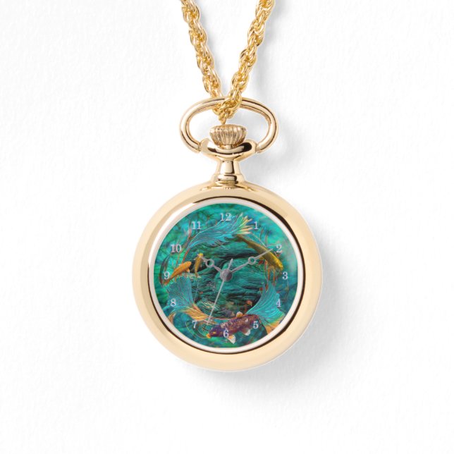 Koi Fish SWIMMING IN PEACE Watch (Front)