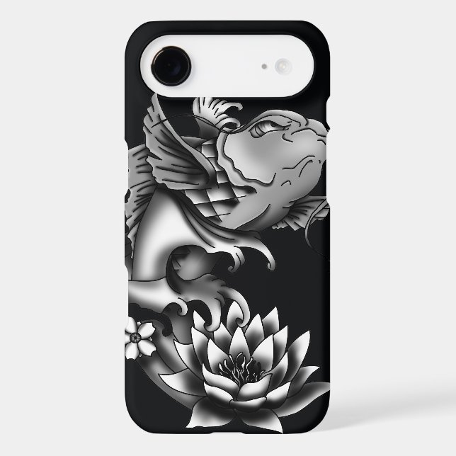 Koi fish tattoo design - Black Case-Mate iPhone Case (Back)
