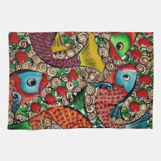 Koi Fish Tea Towel (Horizontal)