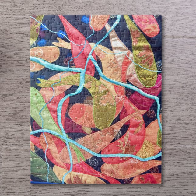 Koi Fish Textile Art Jigsaw Puzzle (Creator Uploaded)