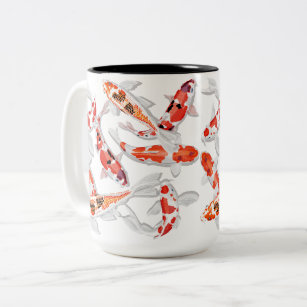 Koi fish Two-Tone coffee mug