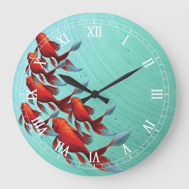 Koi Fish Wall Clock (Front)