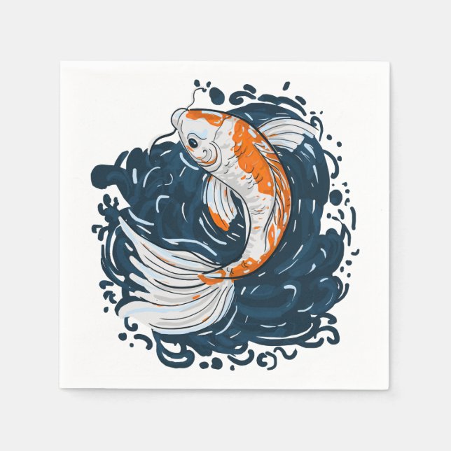 Koi Fish water bending master Napkin (Front)
