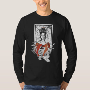 Koi fish with Geisha and Japanese Koi with Japanes T-Shirt