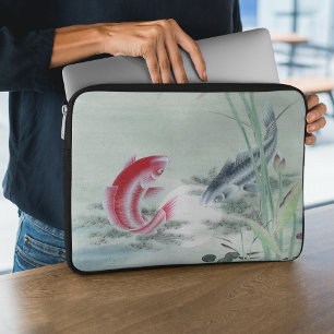 Koi Fish with Lotus Laptop Sleeve