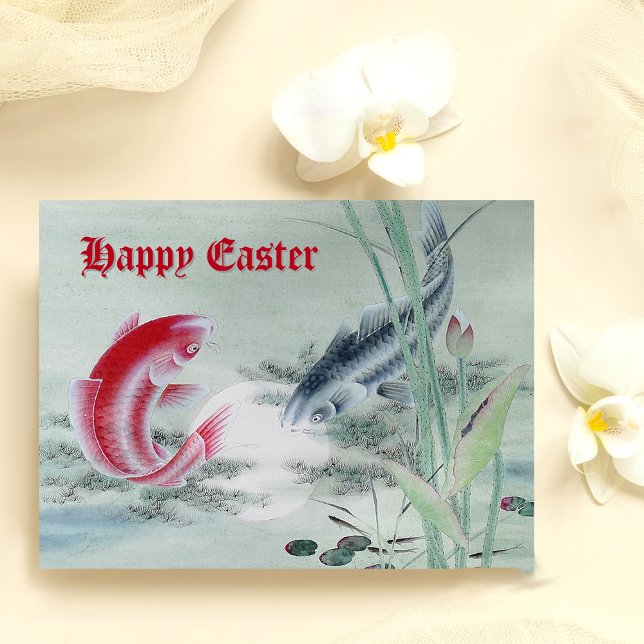 Koi Fish with Lotus  Postcard (Creator Uploaded)