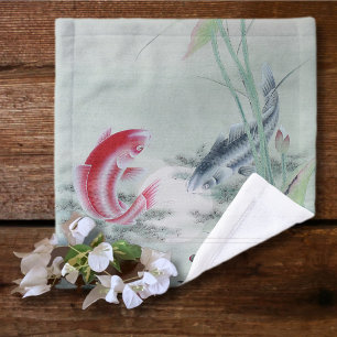 Koi Fish with Lotus Wash Cloth