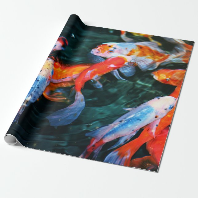 Koi Fish Wrapping Paper (Unrolled)