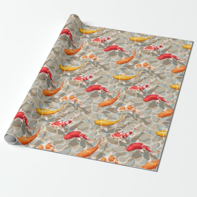 Koi Fish Wrapping Paper (Unrolled)